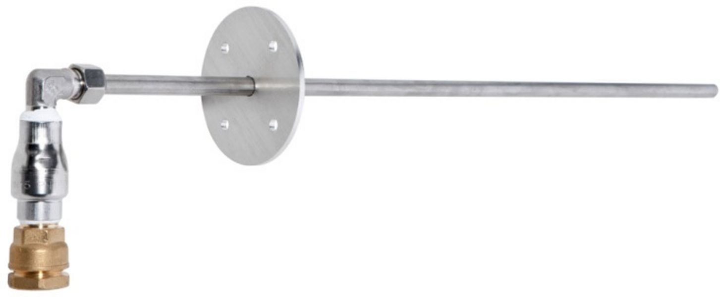 Buse d'air pour désulfurisation BIOGASKONTOR tube inox 12 x 1 mm, raccord PE-HD 20 mm