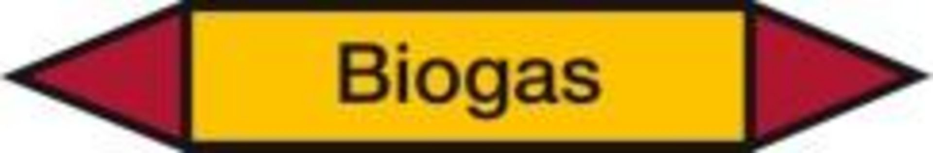 Étiquette de repérage de conduite « Biogaz » BIOGASKONTOR