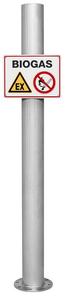 Tuyauterie de décharge de surpression avec bride BIOGASKONTOR DN 200 2 m