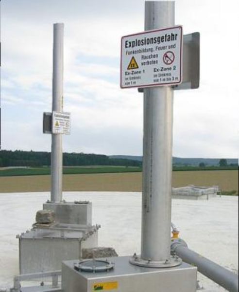 Tuyauterie de décharge de surpression avec bride BIOGASKONTOR DN 150 3 m