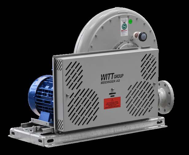 Surpresseur biogaz Meidinger GRN/1G VFD ATEX – direct sur variateur 4 kW, 120 mbar