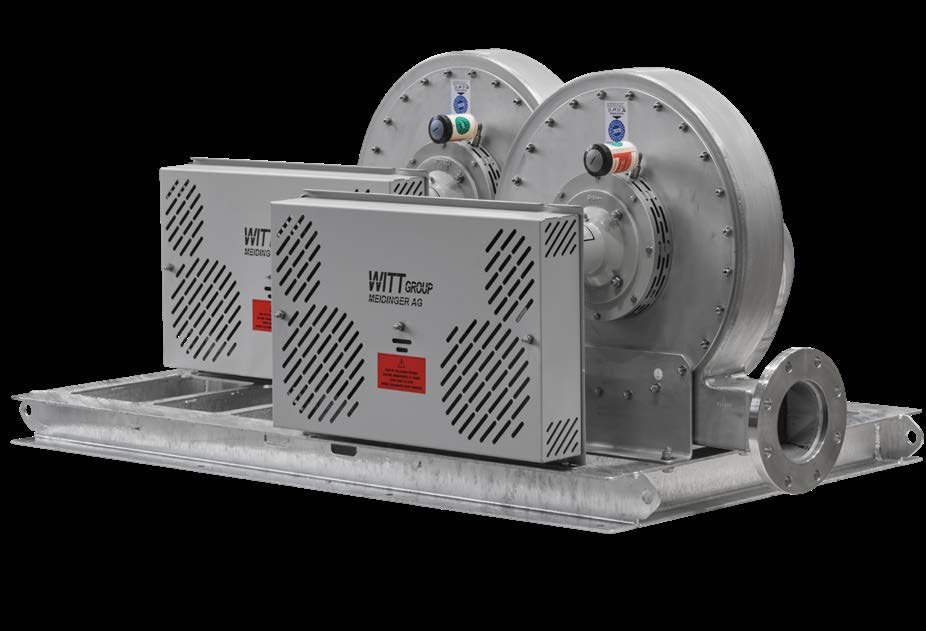 Surpresseur gaz Meidinger SRN ATEX – carter inox pour gaz humides et corrosifs